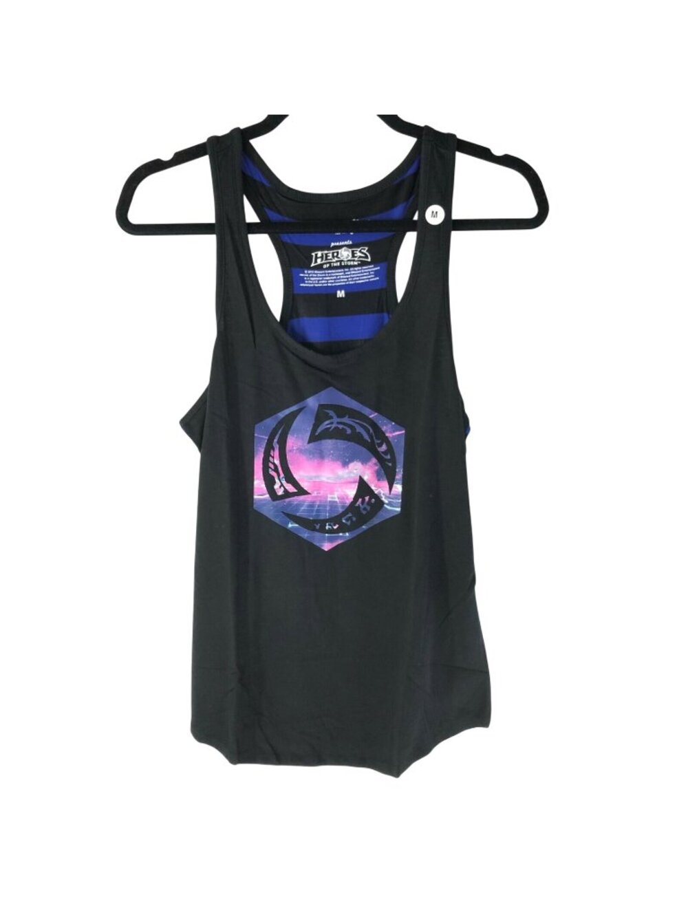 WeLoveFine Womens Heroes of the Storm Tank Top Sleeveless Graphic Black M